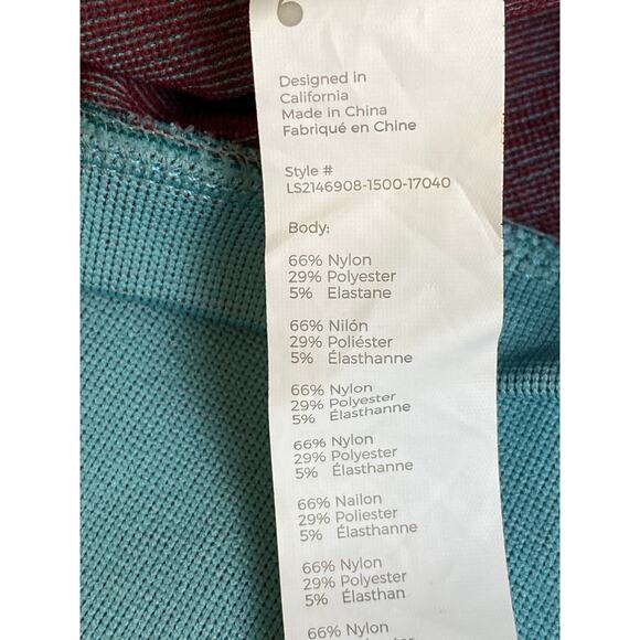 Fabletics Women's Light Green Aisley Seamless Long Sleeves Crop Top Size Medium - Picture 8 of 10